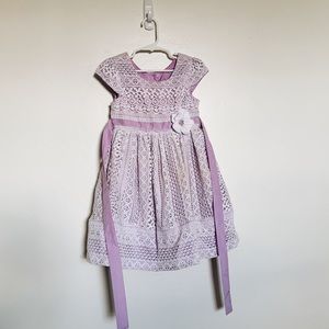 Purple and White lace Easter Dress